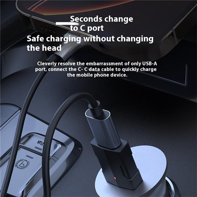 USB 3.0 to Type C 3.1 Adapter 10Gbps High Speed Data Transfer Charging Adapter - Black