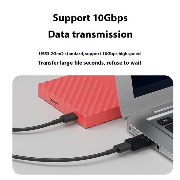 USB 3.0 to Type C 3.1 Adapter 10Gbps High Speed Data Transfer Charging Adapter - Black