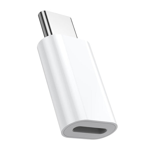 For Universal ENKAY 8Pin to Type-C Adapter Plastic USB-C Connector for iPhone 15 / 16 Series - White - White