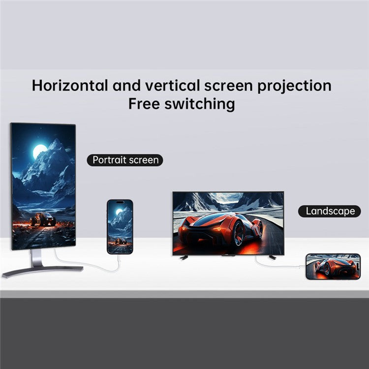Lightning to HDMI Cable For iPhone / iPad 1080P HD Screen Mirroring Adapter Supports iOS 11.0+