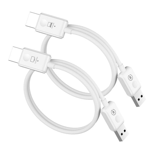 CS6 1080P Point to Point HDMI Transmitter + Receiver WiFi Transfer Adapter Cable - White