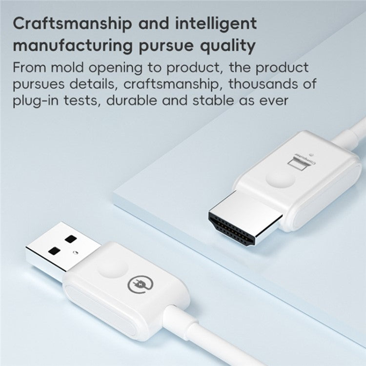 CS6 1080P Point to Point HDMI Transmitter + Receiver WiFi Transfer Adapter Cable - White