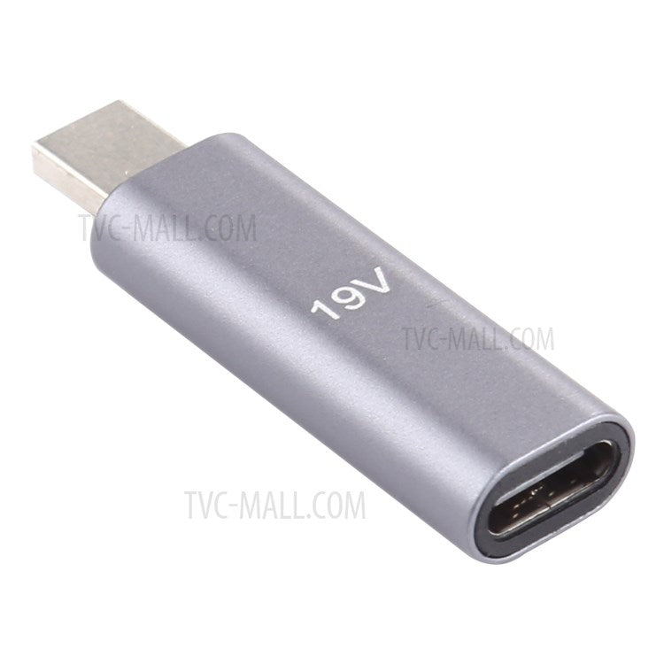 19V Type C Female to PD Male Aluminum Alloy Adapter Converter for ASUS - Silver