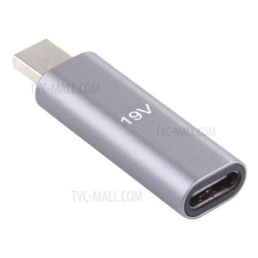 19V Type C Female to PD Male Aluminum Alloy Adapter Converter for ASUS - Silver