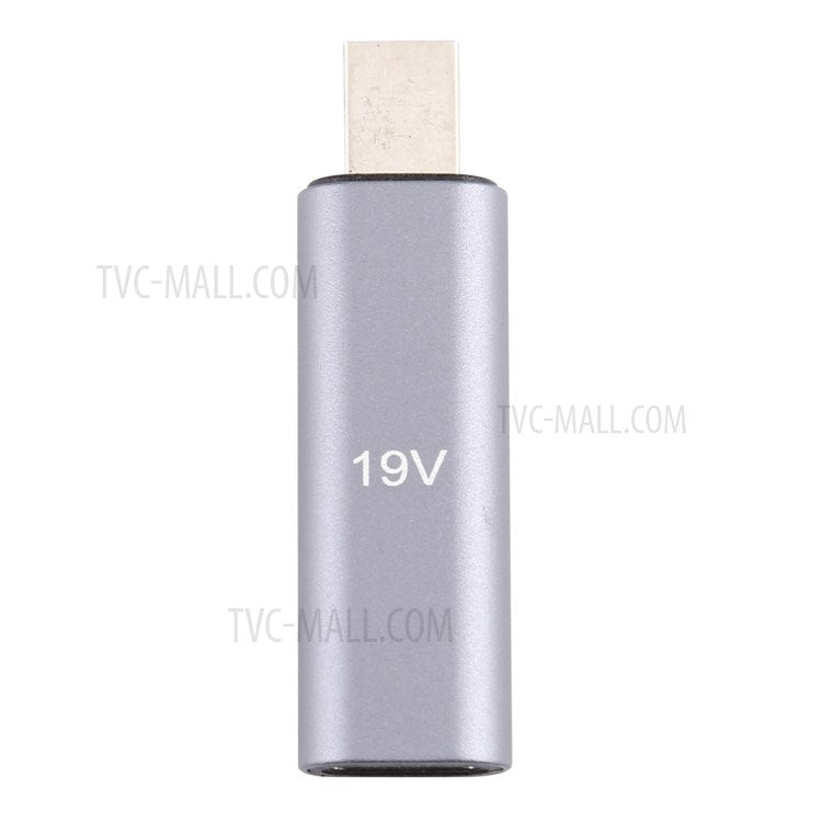 19V Type C Female to PD Male Aluminum Alloy Adapter Converter for ASUS - Silver