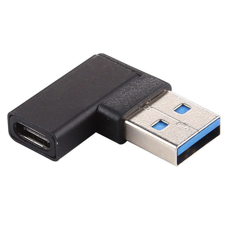 90 Degree Right Angle Type C Female to USB 3.0 Male 10Gbps Data Adapter for Laptop Desktop PC