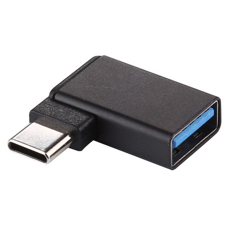 90 Degree Right Angle Type C Male to USB 3.0 Female Converter 10Gbps Data Adapter