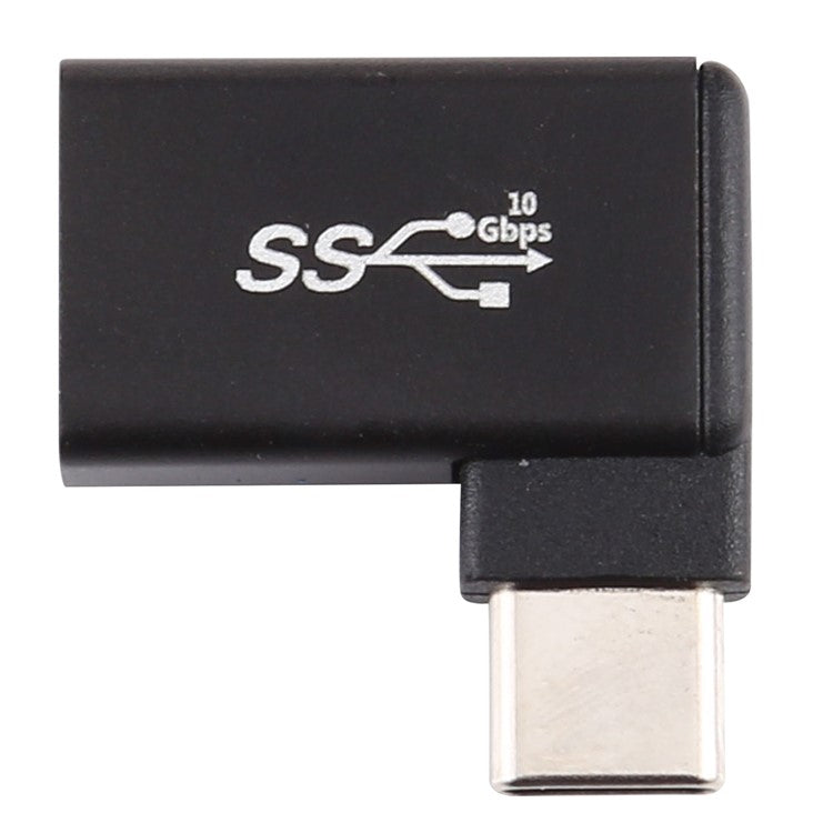 90 Degree Right Angle Type C Male to USB 3.0 Female Converter 10Gbps Data Adapter