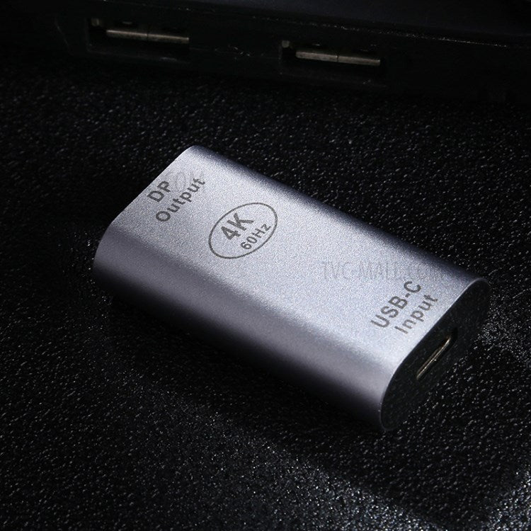 4K 60Hz USB 3.1 Type C Female to Mini DP Female Adapter Converter Silver for MacBook Chromebook Pixel