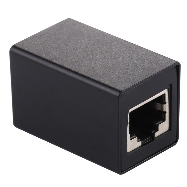 RJ45 Female to Female Connector Inline LAN Plug Ethernet Cable Extender Adapter Black