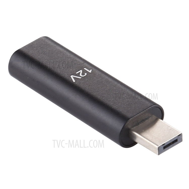 12V Type C Female to PD Male Adapter Aluminum Alloy Converter Black for ASUS