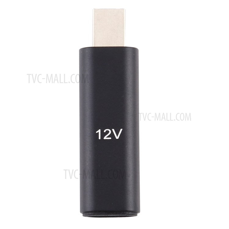 12V Type C Female to PD Male Adapter Aluminum Alloy Converter Black for ASUS