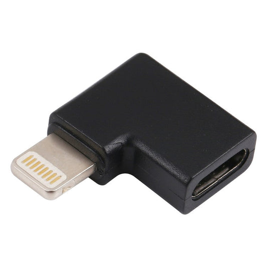 8 Pin Male to Type-C Female Elbow Charging Adapter Connector for Huawei Xiaomi iPhone