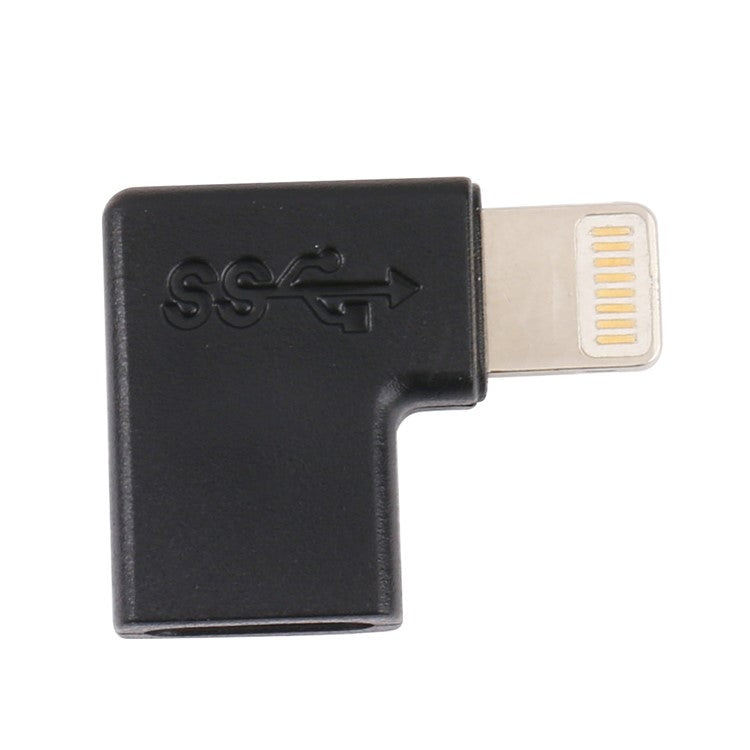 8 Pin Male to Type-C Female Elbow Charging Adapter Connector for Huawei Xiaomi iPhone