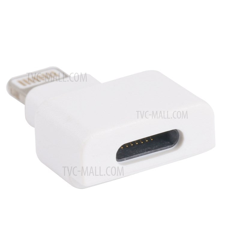 8 Pin Female to 8 Pin Male Lightning Interface Adapter Connector for iPhone iPad - White
