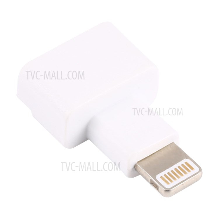 8 Pin Female to 8 Pin Male Lightning Interface Adapter Connector for iPhone iPad - White