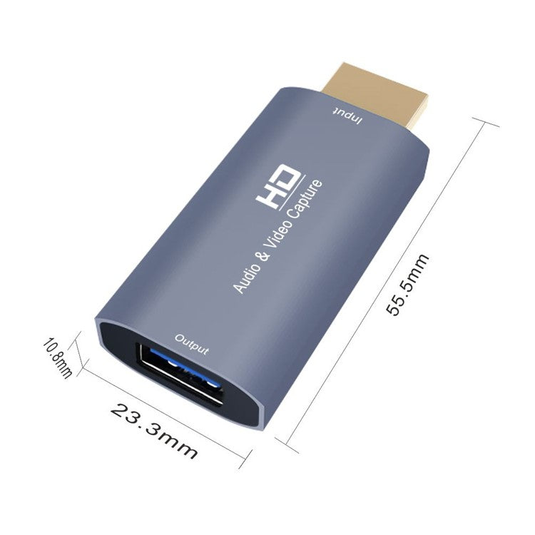Z51 USB Female to 4K HDMI Male Audio Video Capture Card for Computer Live Streaming Broadcast