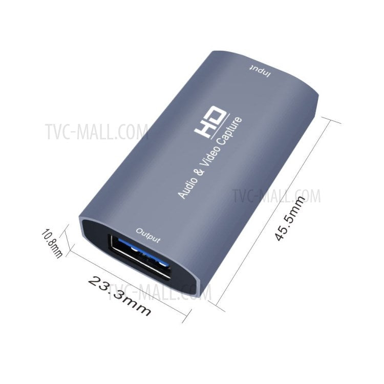 Z52 USB Female to 4K HDMI Female Computer Audio Video Capture Card for Live Streaming Broadcasting