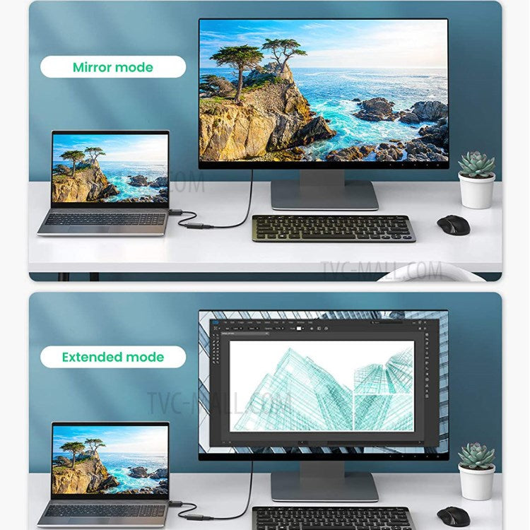 UGREEN 40362 HD 1080P DisplayPort DP to HDMI Adapter Audio Video Converter