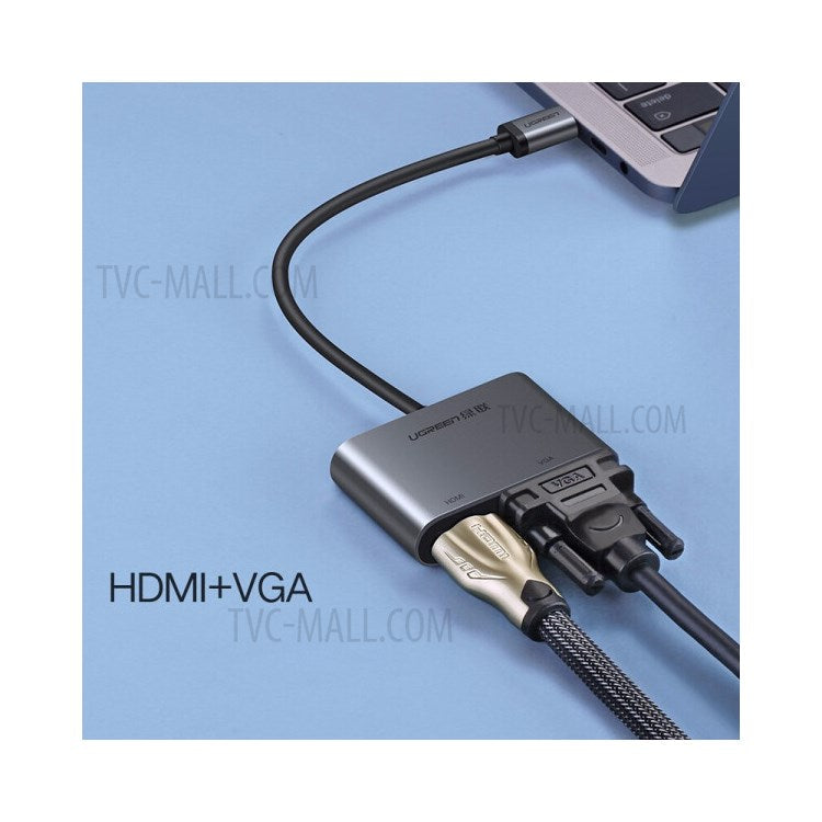 UGREEN Type-C to HDMI VGA 4K Video Converter Adapter for Computer Laptop TV