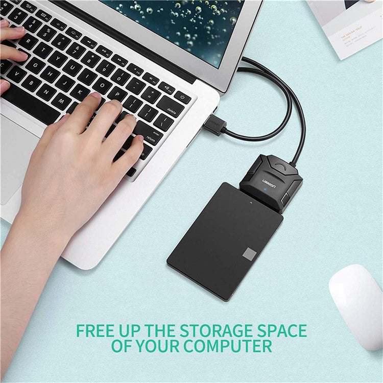 UGREEN 20231 SATA to USB 3.0 Adapter Cable for 3.5/2.5 Inches SSD HDD SATA III Hard Drive Disk Converter for Samsung Seagate WD Hitachi Toshiba
