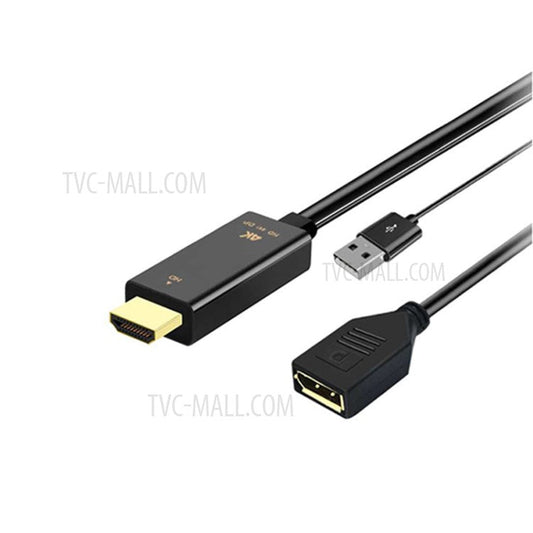 H146 HDMI+USB 2.0 Male to DisplayPort Female HD Conversion Cable - 25cm
