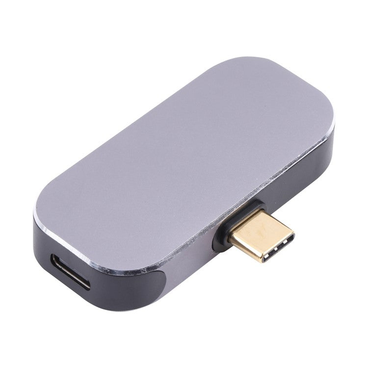 3-in-1 Type-C Male to Dual Type-C Ports+Mini DP Female Adapter Converter