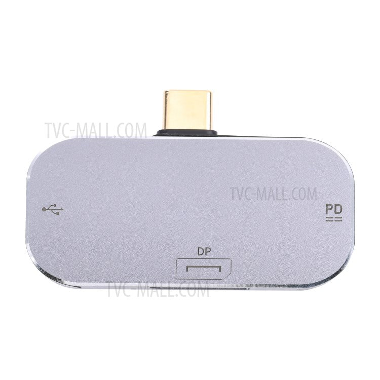 3-in-1 Type-C Male to Type-C+USB+DP Female Converter Adapter