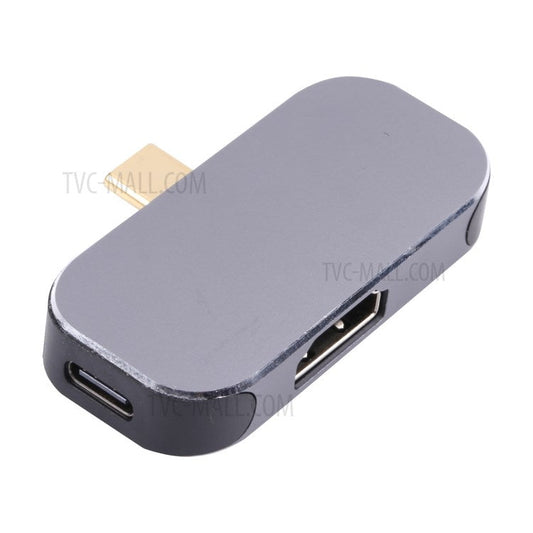 3-in-1 Type-C Male to Dual Type-C+4K 60Hz HDMI Female Converter Adapter