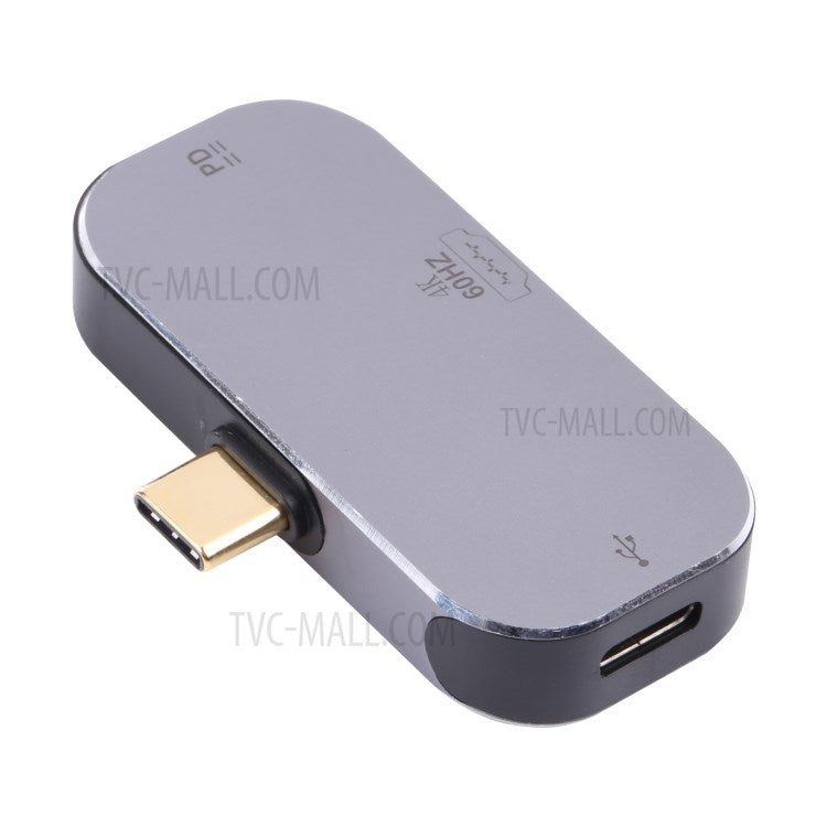 3-in-1 Type-C Male to Dual Type-C+4K 60Hz HDMI Female Converter Adapter