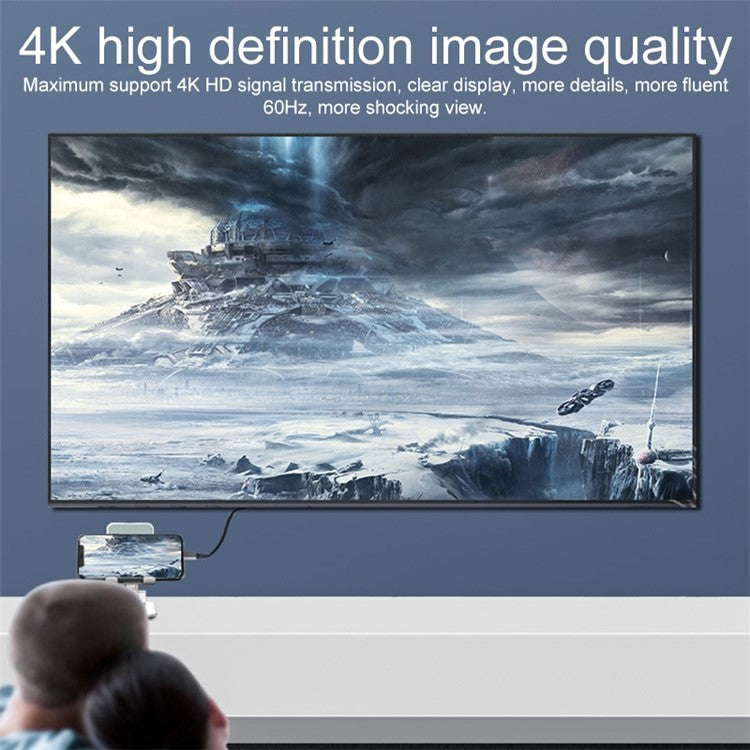 Portable 2-in-1 4K 60Hz DP Male to Type-C Charging + Type-C Female Adapter