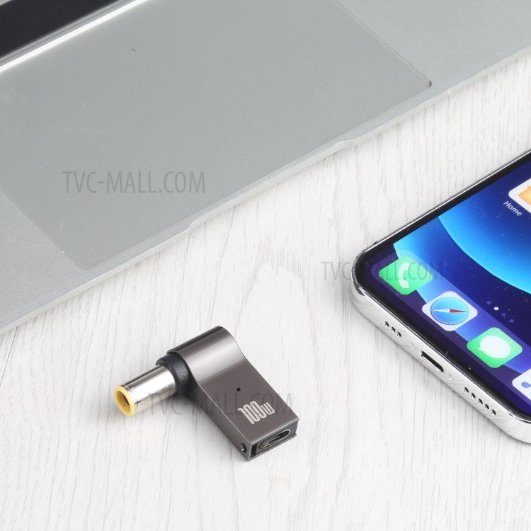 100W Type-C Female to DC 7.9x5.0mm Male Laptop Fast Charging Converter Plug Adapter for Lenovo