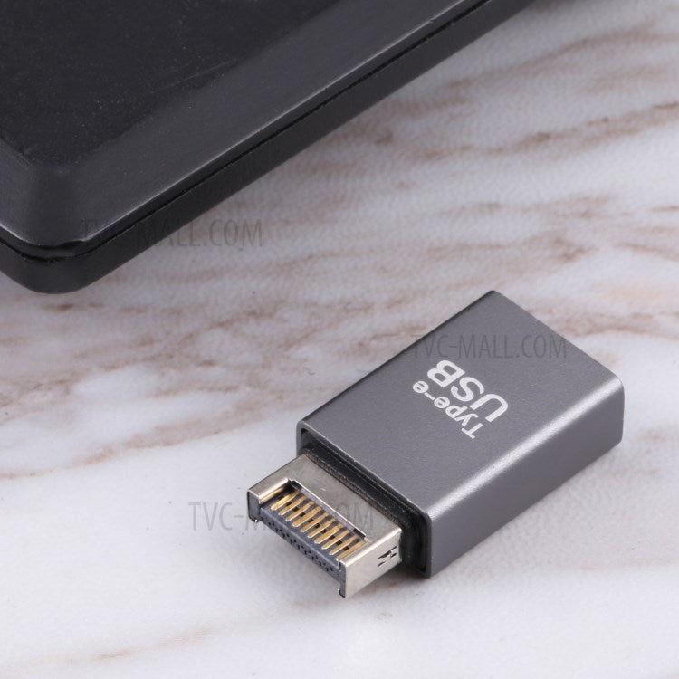 Portable USB Female to Type-E Male Aluminum Alloy Adapter Converter