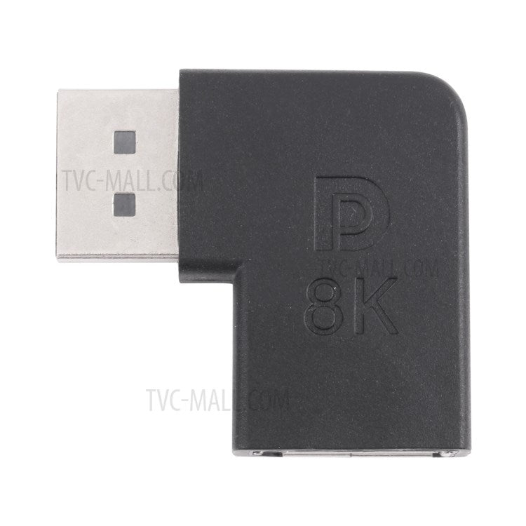 DP1.4 8K DisplayPort Male to DisplayPort Female HDR Image Elbow Adapter Converter