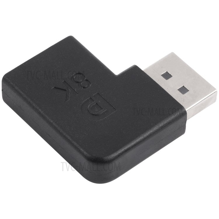 DP1.4 8K DisplayPort Male to DisplayPort Female HDR Image Elbow Adapter Converter