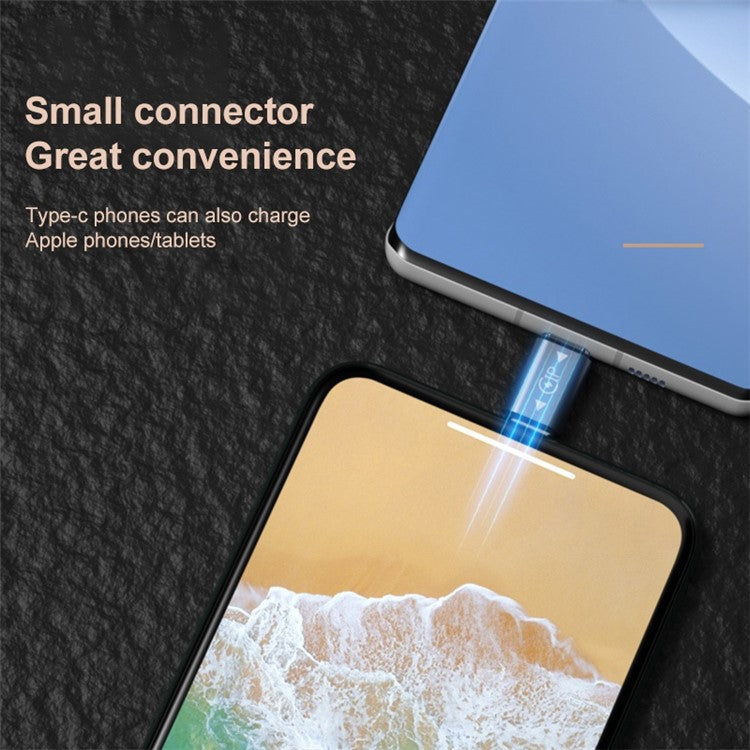 Type-C Male to Lightning Male Connector OTG Adapter for Charging Data Transmission