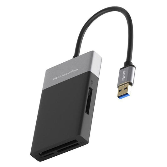 USB Hub Fast Speed USB 3.0 Splitter Adapter Cable Multifunction 6-in-1 Card Reader USB Converter Support XQD / SD / TF / CF Card