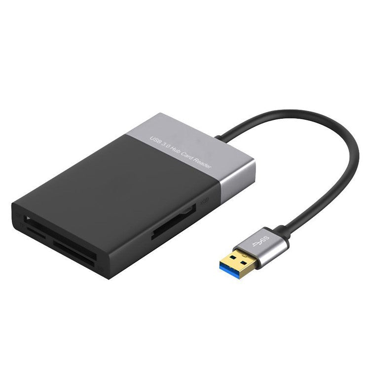 USB Hub Fast Speed USB 3.0 Splitter Adapter Cable Multifunction 6-in-1 Card Reader USB Converter Support XQD / SD / TF / CF Card