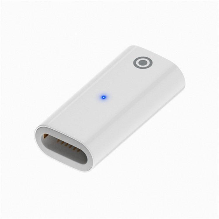 For Apple Pencil 1st Generation Portable Charging Adapter Mini Converter with Indicator - 8 Pin Female to Female / Straight