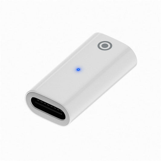 For Apple Pencil 1st Generation Portable Charging Adapter Mini Converter with Indicator - Type-C Female to 8 Pin Female / Straight