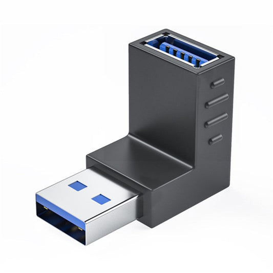 ENKAY HAT PRINCE USB 3.0 Male to Female Converter 90 Degree Right Angle Adapter - Down Angle
