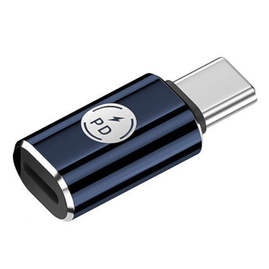 PD 27W Type-C Male to iP 8-Pin Female Fast Data Transmission Adapter for Iphone, Ipad, MacBook - Glossy Grey