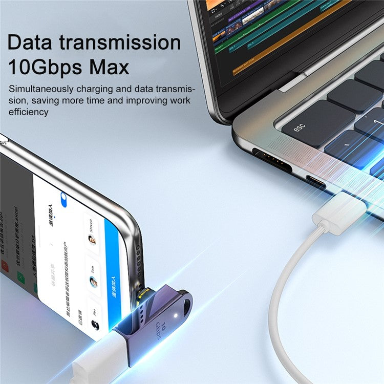 10Gbps Type-C to USB Male to Female Magnetic Converter Mini OTG Adapter