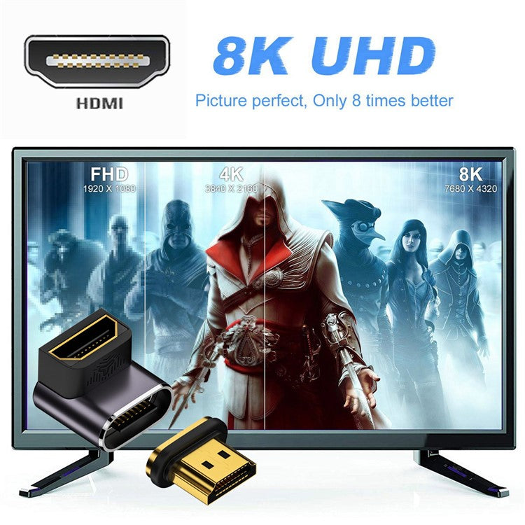 H8K-06 Front-Angled Magnetic Absorption 8K 60Hz High Resolution HDMI Adapter HDTV Converter