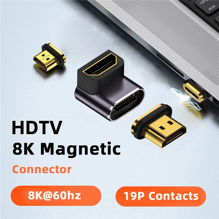 H8K-06 Front-Angled Magnetic Absorption 8K 60Hz High Resolution HDMI Adapter HDTV Converter