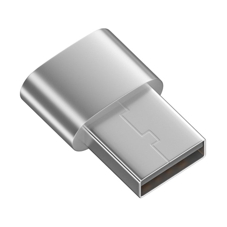 USB 2.0 Male to USB-C Female Adapter 480Mbps Data Transfer OTG Converter - Silver