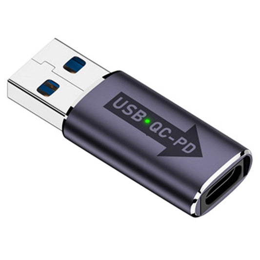 AM / CF-OC-PD USB-A QC3.1 to Type-C PD Converter LED Indicator 10Gbps USB Adapter - Blue