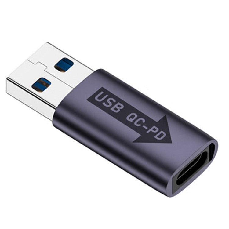 AM / CF-OC-PD USB-A QC3.1 to Type-C PD Converter Adapter with 10Gbps Data Transfer - Blue