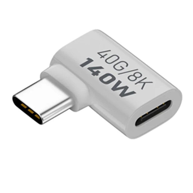 40Gbps 8K Elbow USB 3.1 Type-C Male to Female 140W Charging Mini Converter