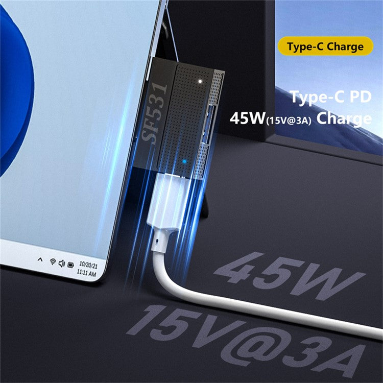 SF531 For Microsoft Surface Tablet Laptop USB3.1 Adapter 40-pin Converter Support Charging